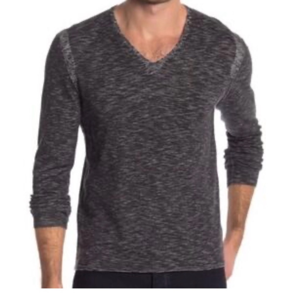 John VARVATOS | Men’s Cotton V- Neck Long Sleeve Knit Size Large